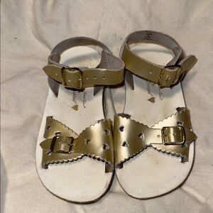 Gold Sun-San Sweetheart Kids Sandals, Size 9